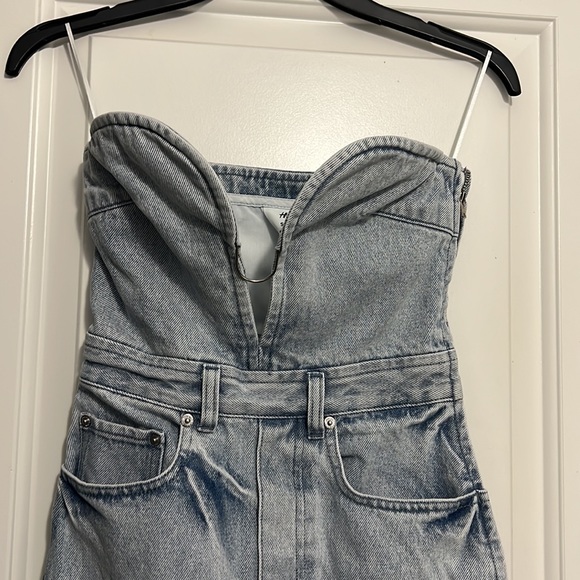 Denim bandeau dress xxs - Picture 6 of 7